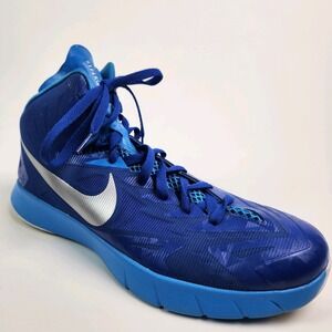 Nike Mens Lunar Hyperquickness  652775-406 Blue Basketball  Sneakers Size 12